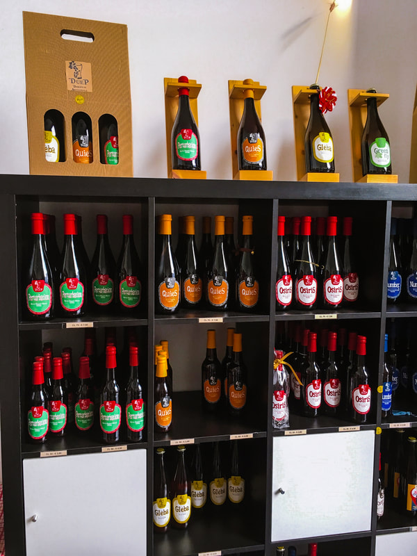 The selection of beers at DueP in Monte Urano Marche.