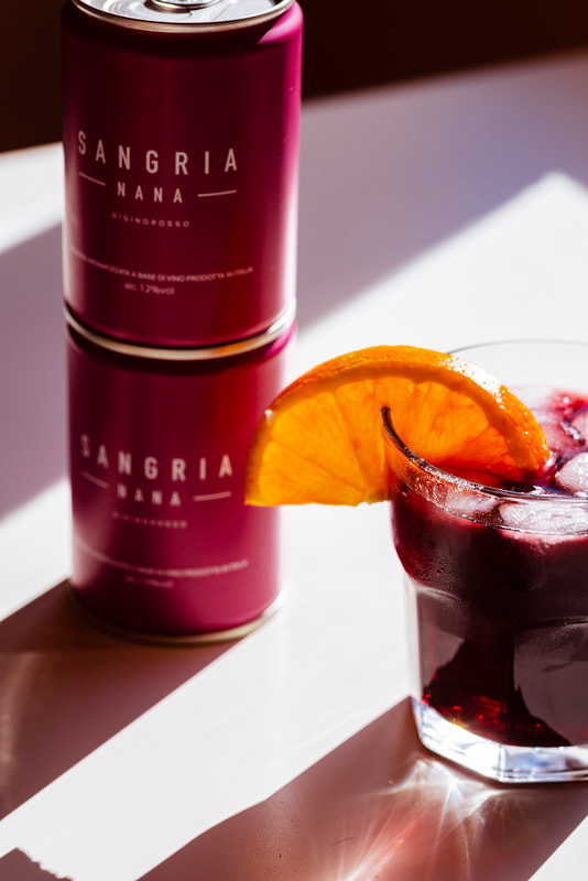 Product shot of canned Sangria.